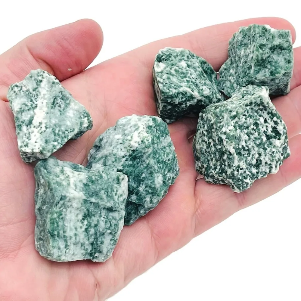 Natural Gemstone Green Dot Stone Energy Stone Quartz Raw Stone Mineral Specimens Spiritual Aquarium Garden Healing Crystals