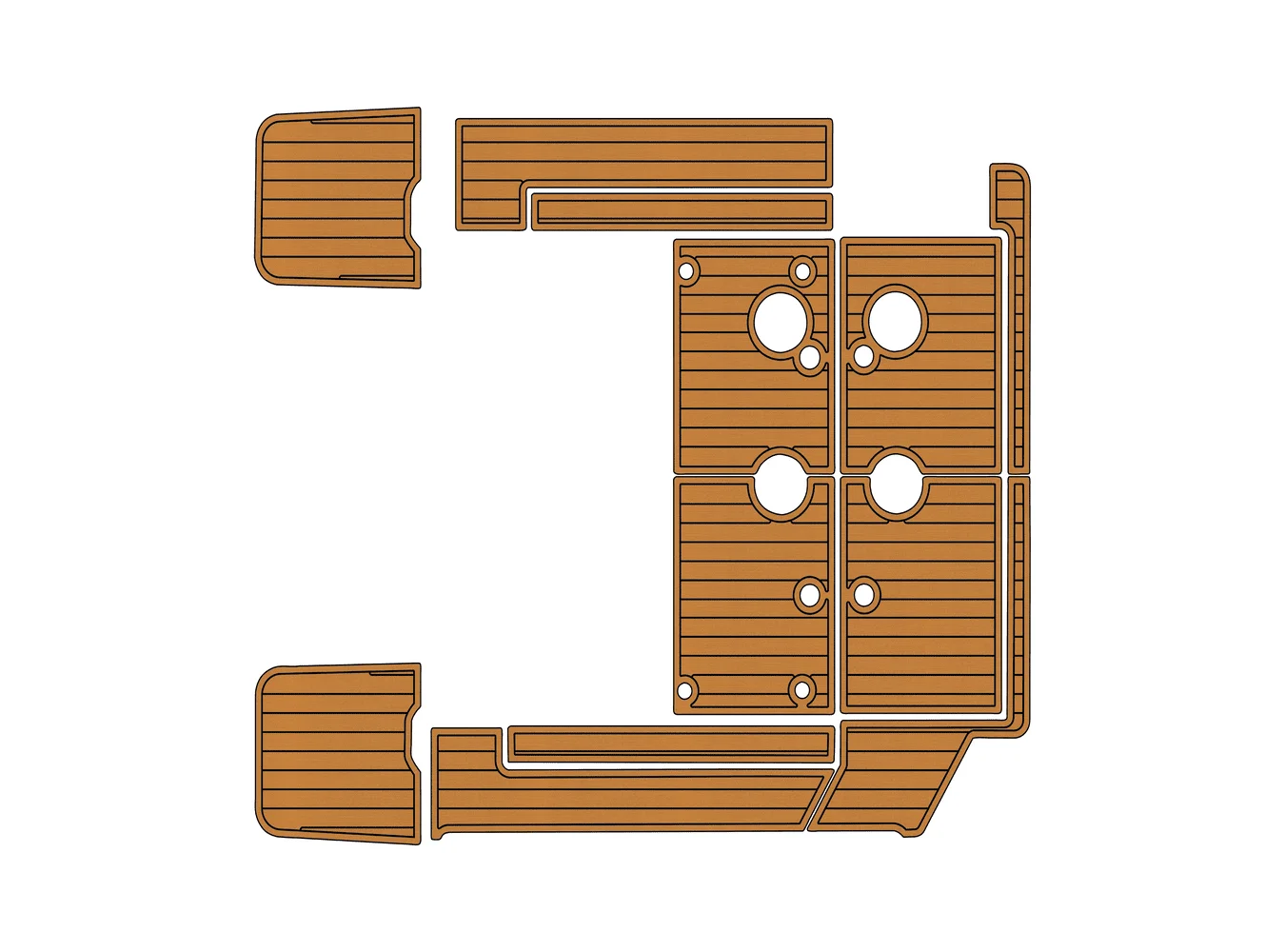 

2016-2018 Быстрый серебристый 855 выходных 1/4 дюйма, 6 мм, пена EVA, нескользящий морской коврик из тикового дерева из ПВХ, оздоровительный ковер, морской пол