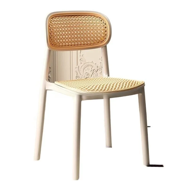 

Household rattan Breathable outdoor stool Dining chair Commercial dining table Plastic rattan