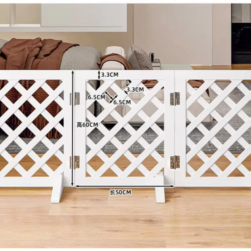 Extendable Dog Fence Oversized Privacy Folding Wooden Dog Fence Barrier To Stairs Extendable Barrera Para Mascotas Dog Supplies