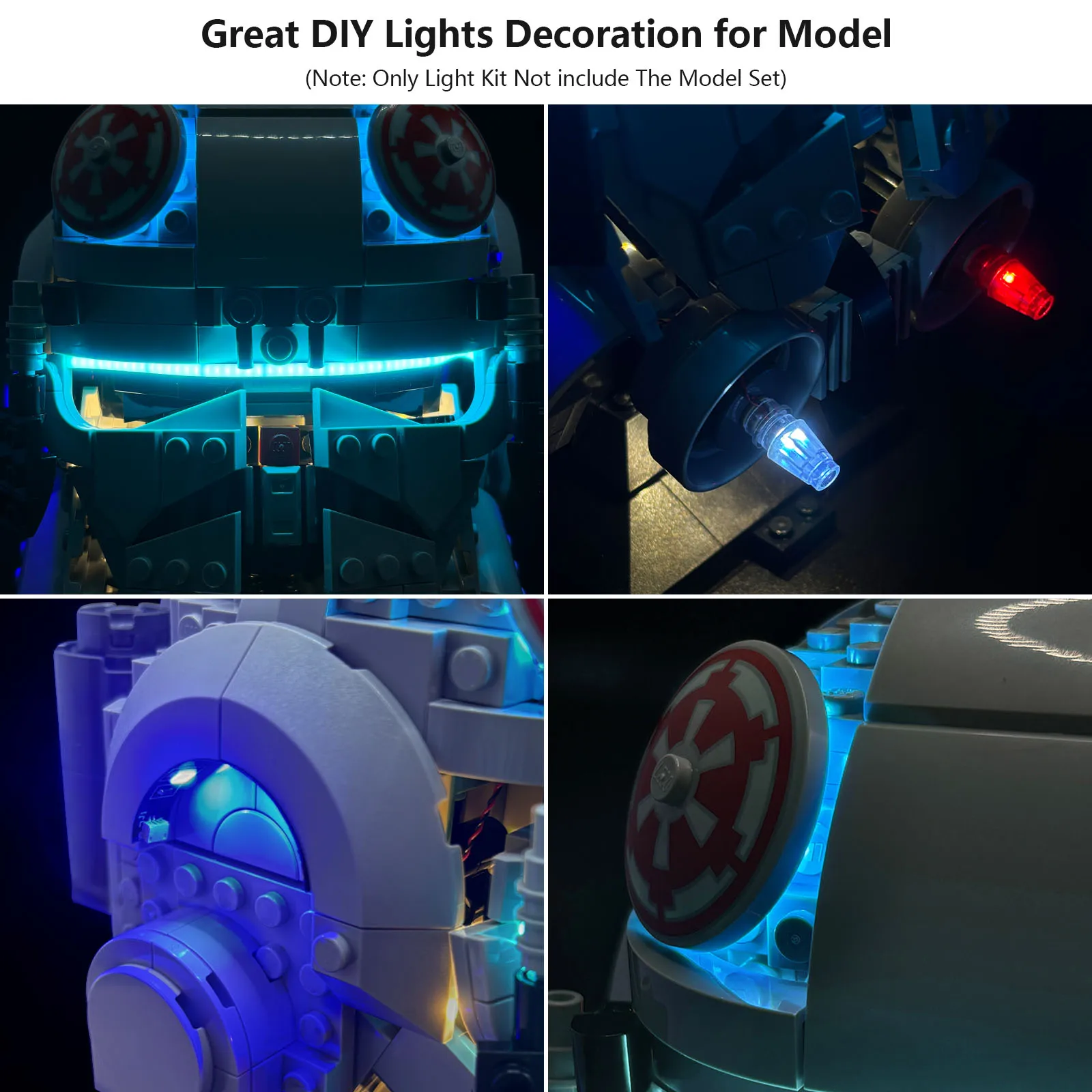 ชุดไฟ LED ใช้งานร่วมกับ Lego 75429 at-at Driver Helmet Building Blocks (ไม่รวมอิฐรุ่น)