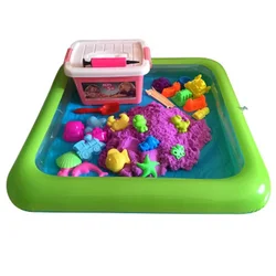 Multifunction Indoor Inflatable Sand Tray Toys for Children Play Sand Modeling Clay Supplies Slime Table Accessories Educational