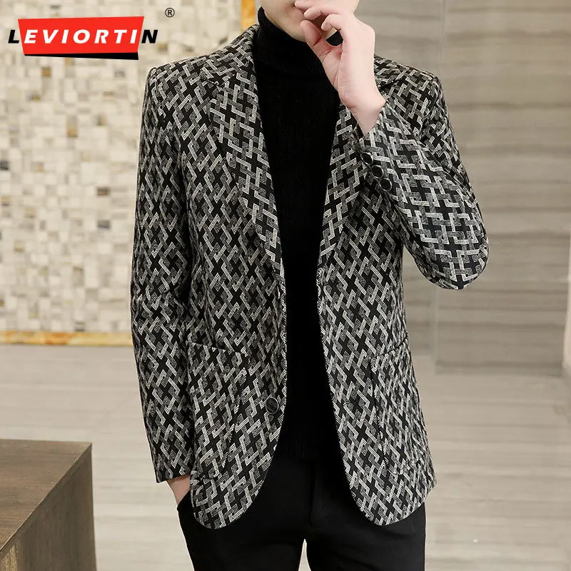 

2023 Men's Suit Youth Spring and Autumn High end Light Business Casual Korean Edition Single Western Trendy Top Handsome Coat