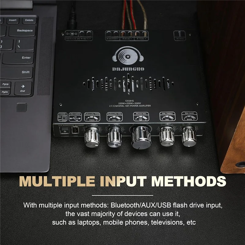 FULL-DAJUNGUO S350HS TPA3251 บลูทูธเครื่องขยายเสียงซับวูฟเฟอร์ 2.1 ช่อง 220Wx2 + 350W, เครื่องขยายเสียงโมดูล