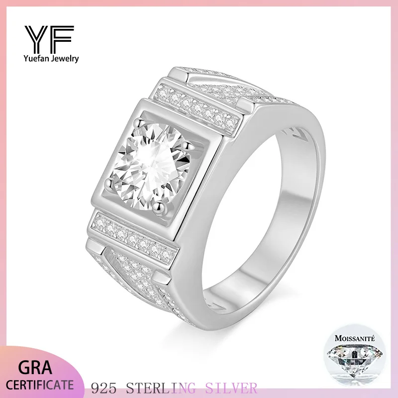 

Серебро S925, кольцо 9 мм с муассанитом, сертифицированное GRA, гальваническое покрытие, цвет 18 карат VVS1, роскошное высококачественное изысканное кольцо в стиле хип-хоп