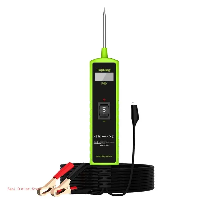 

Automobile Tester DC6/12/24V Digital Circuit Tester, Heavy Duty Light Tester Tester Electric Test Pen