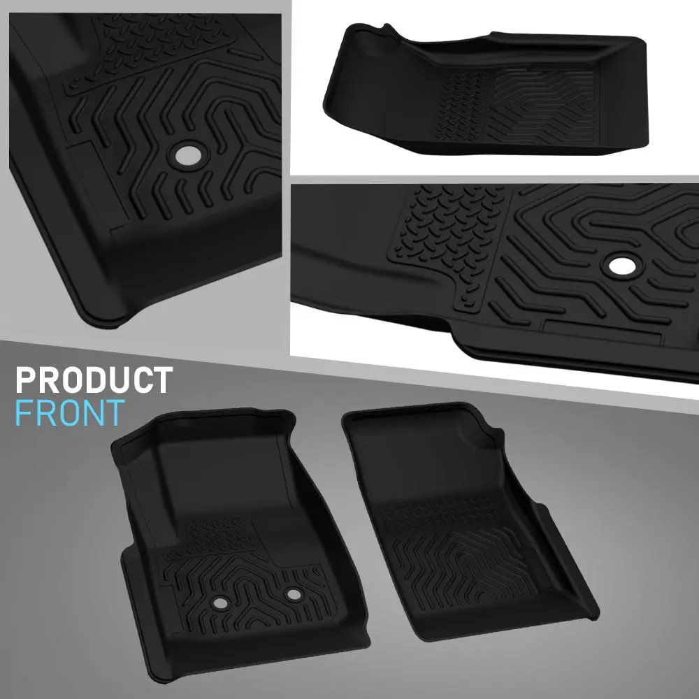 Alfombrillas aptas para Chevy Colorado Crew Cab 2015-2022/GMC Canyon Crew Cab 2015-2022 TPE revestimientos de carga para suelo de coche