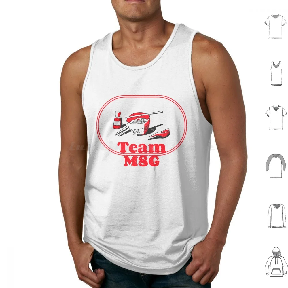 Team Msg Tanktops mit Aufdruck aus Baumwolle Asiatische Ramen Instant-Nudeln Essen Oppa Ramyun Snack Japanisches Essen Boba Asiatische Snacks Nudeln