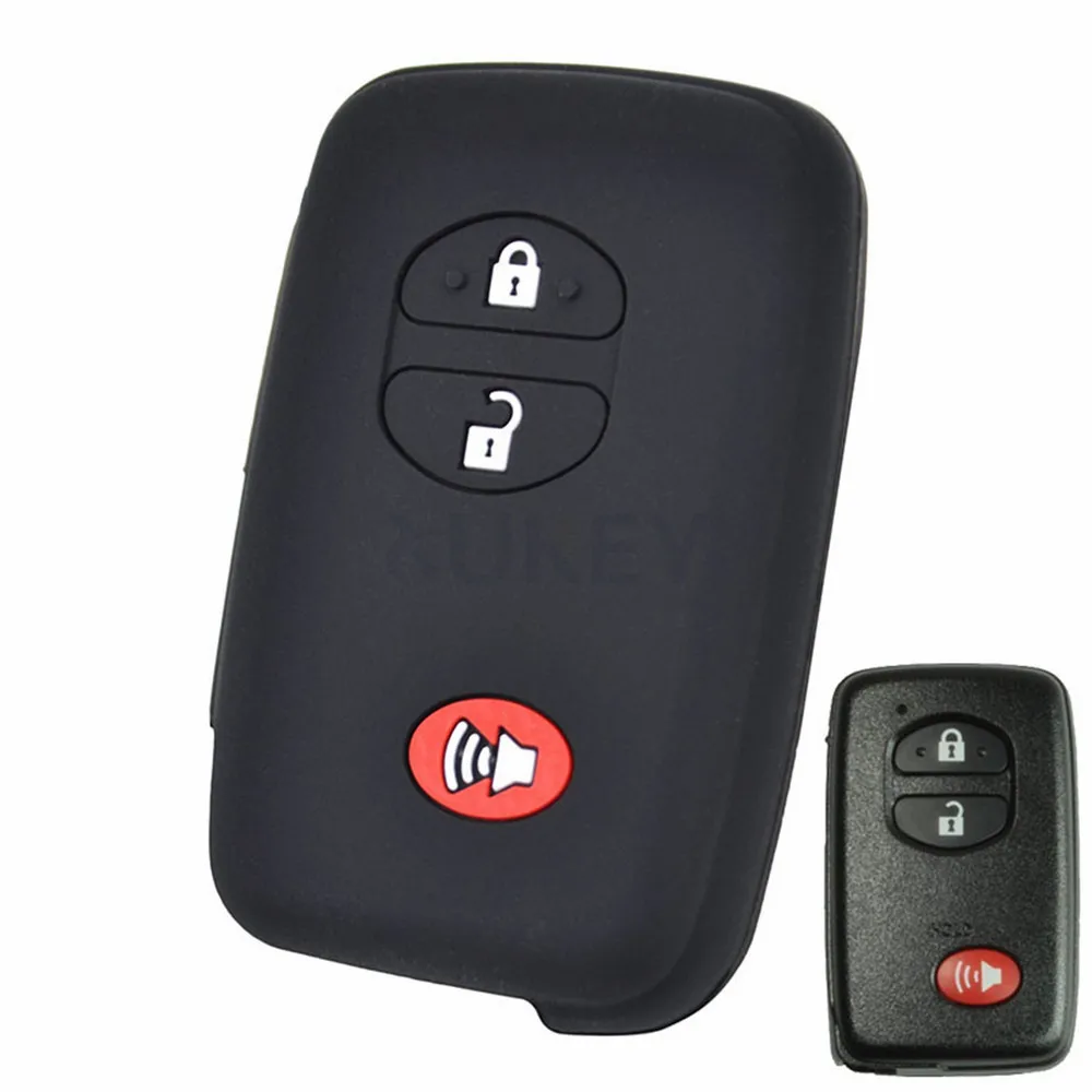 For Toyota Prius Highlander Yaris Landcruiser Prado Avalon 4-Runner RAV4 Estima Alphard Cover Remote Fob  Silicone Car Key Case