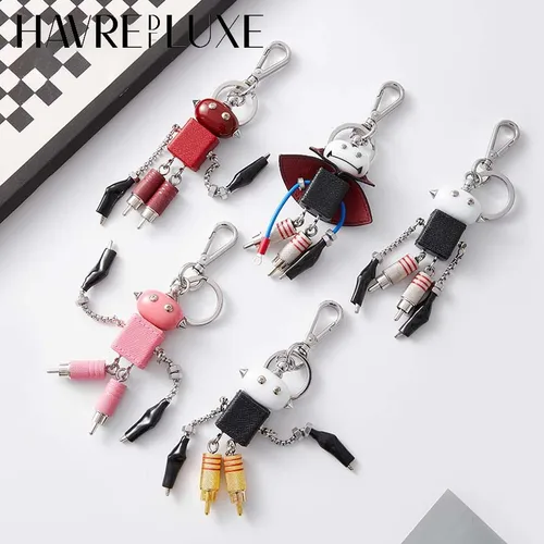 Imagen 2 del producto Abalorio de Robot para bolso punk, colgante de metal, diseño que sentido fresco, no se decolora fácilmente, llavero, accesorios para bolso