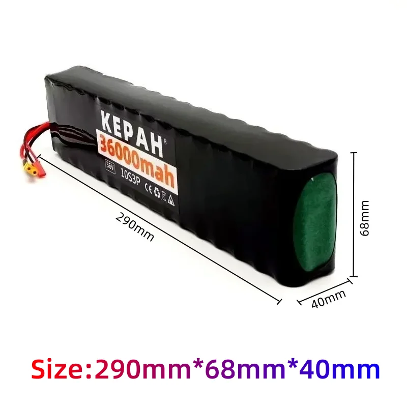 36V Rechargeable Lithium Battery Pack lpega18650 10S3P 500W Power Modified 36V Electric Scooter Battery