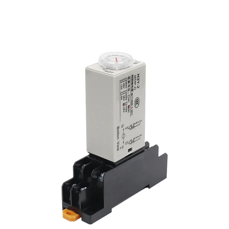 1Set H3Y-2 DC 12V 24V /AC 110V 220V Delay Timer Time Relay 0-1s 5s 10s 30s 60second 0-30Minute with Base 5A