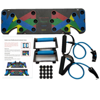 Push Up Support Board Stand with Rope, Fitness Gym, Body Building, Muscle Training, 9 in 1