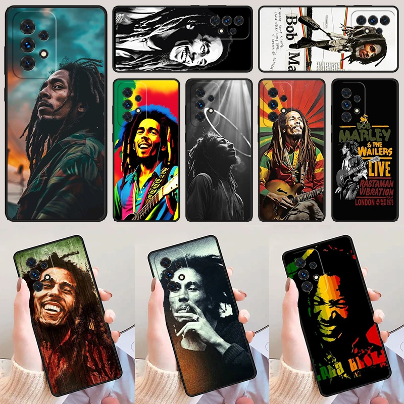 Reggae Singer Bob Marleys Funda For Samsung A52 A72 A73 A20e A21S A50 A70 A11 A12 A42 A31 A40 A51 A71 A32 A80 A91 Phone Case