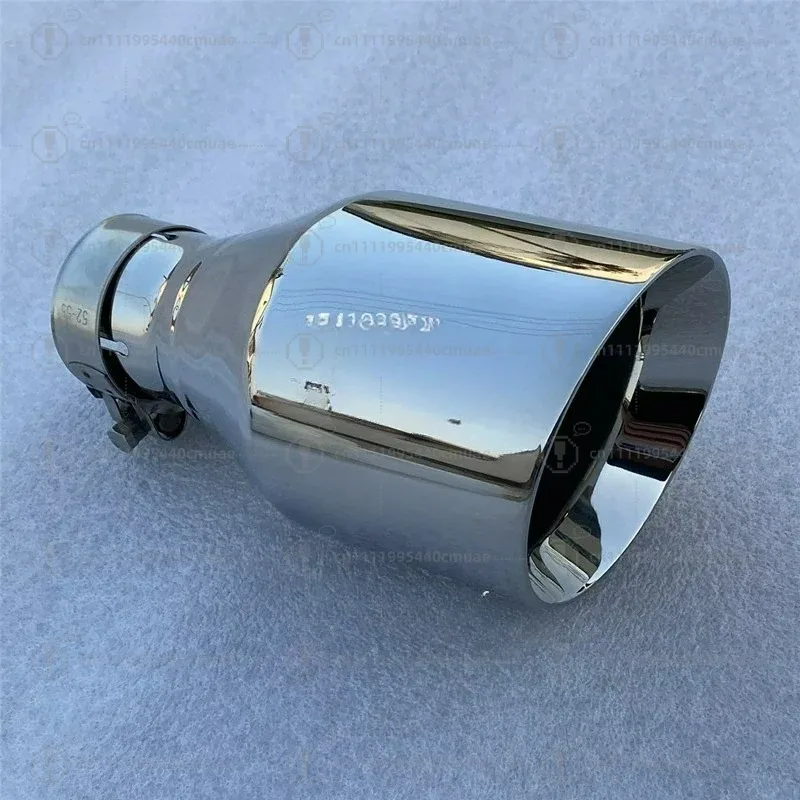 stainless steel automotive exhaust muffler tip universal tube bevel welded edge automotive parts bright silver