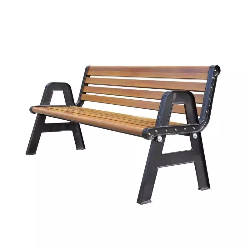 

Outdoor bench courtyard backrest bench community outdoor waterproof bench