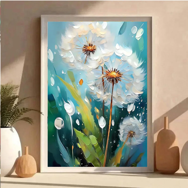 AB Diamond DIY Diamond Painting Set, featuring a landscape dandelion pattern, is an ideal choice for adults and beginners.