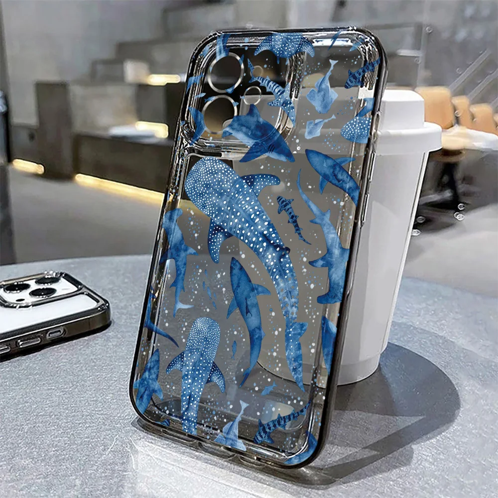 Sea Animals Case For iPhone 18 Pro Max Cover iPhone 16 15 17 14 Pro Max 11 13 12 Pro XS Max X XR Air 16e 18 Soft Tpu Clear Cover view 6