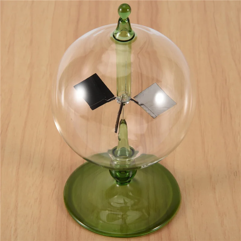 A66K-Green مقياس إشعاع الطاقة الشمسية Crookes الطاقة الشمسية دوارات الغزل طاحونة هدية مكتب منزلي الديكور