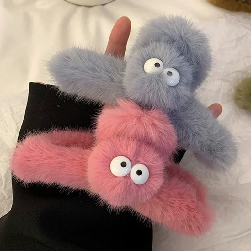 Coreano Moda Carvão Bola De Cabelo Garra, Clipe De Desenhos Animados, Tubarão De Pelúcia, Pinos De Cabelo Bonito Das Mulheres, Presilhas, Acessórios De Cabelo