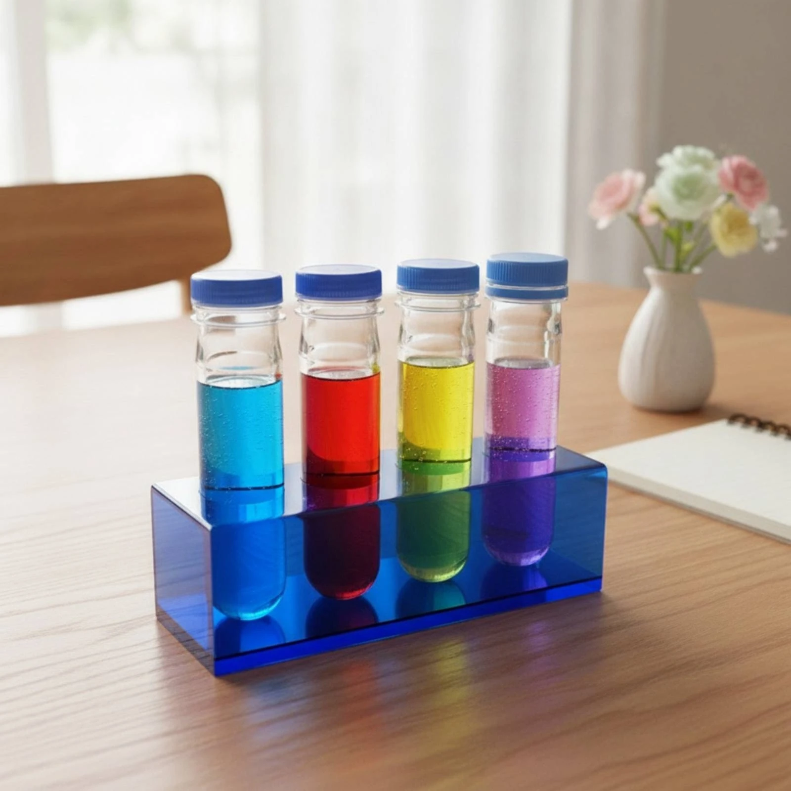 acrylic-test-tube-rack-with-caps-transparent-test-tube-rack-with-tubes-holder-compact-sturdy-for-students-science-experiments