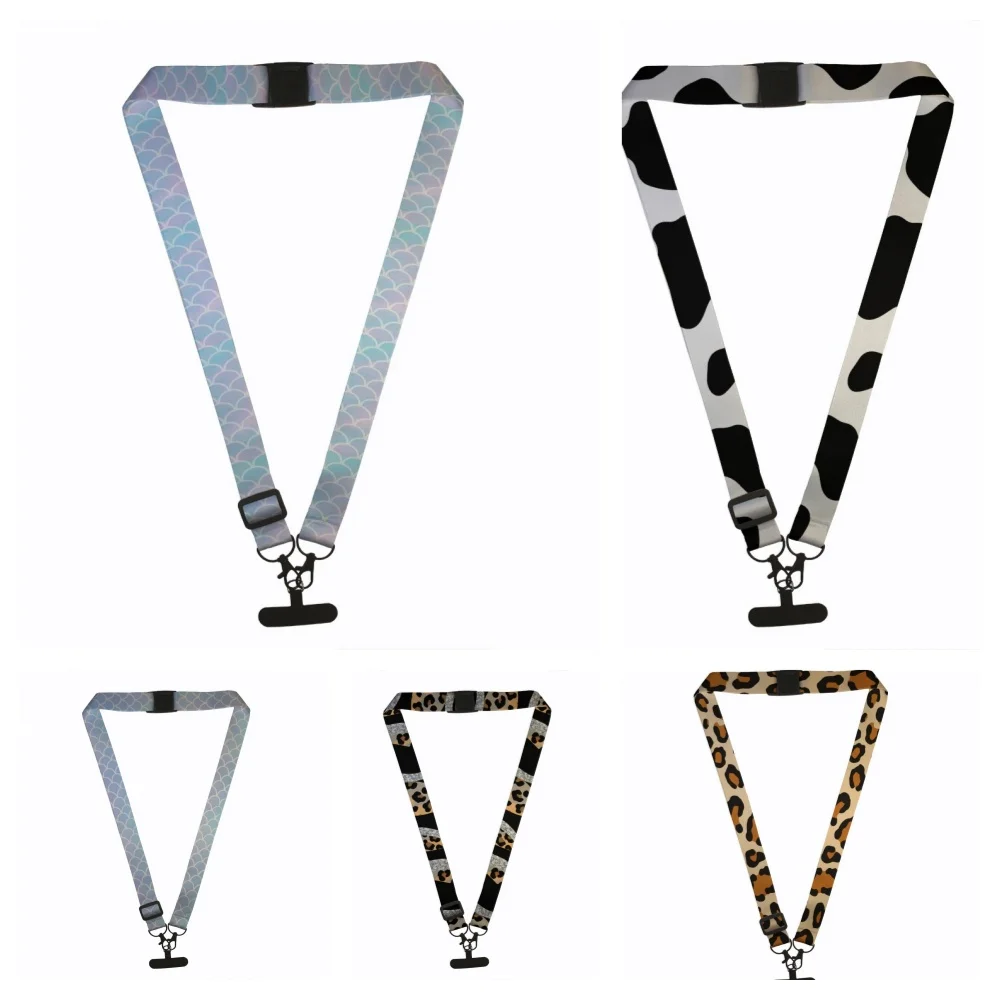 Cordón ajustable para teléfono con hebilla para identificación de animales, tarjetas de trabajo, credenciales de miembro, y credenciales de identificación, con correa antipérdida para exposiciones.