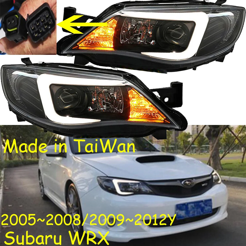 

TaiWan 2005~2008/2009~2012 car bupmer head light for Subaru WRX headlight car accessories LED DRL fog for Subaru WRX headlamp