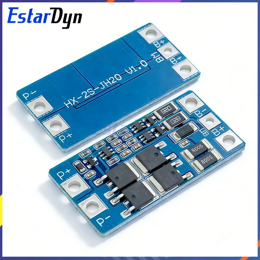 HX-2S-JH20 BMS 2S 10A 7,4V 18650 Lithium-Batterie-Schutzplatine 8,4V mit Ausgleichsfunktion und Überladungsschutz
