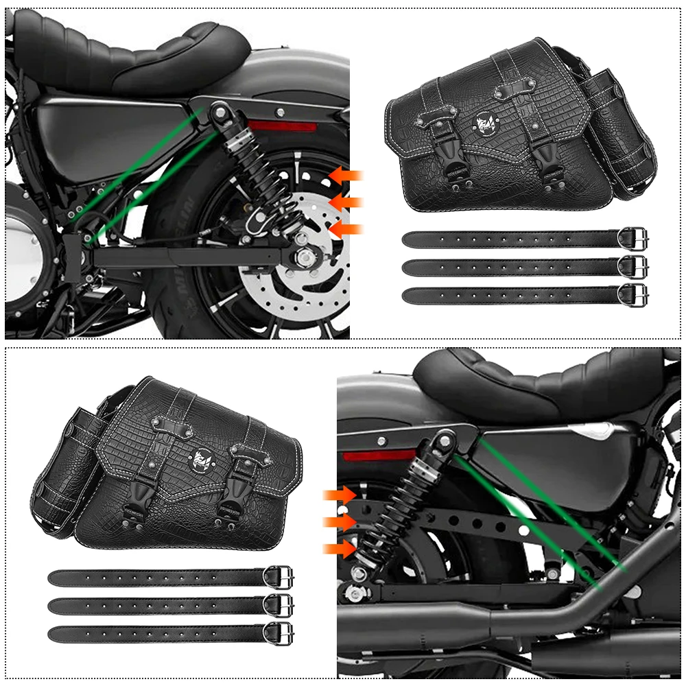 Retro motorcycle accessories modification side luggage Prince cruise equipment side bag modification hanging bag for Harley