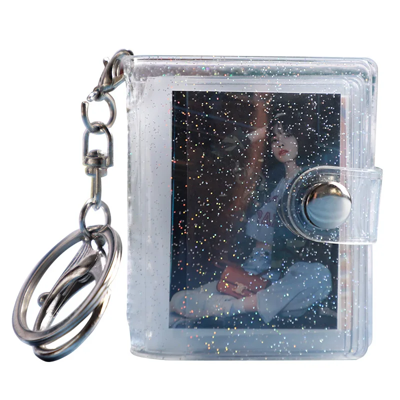 

DUOYING Custom Photo Keychain Personalized Mini Photo Memory Keychain 16 Pcs Album Couple Keychain Family Heirloom Jewelry Gift