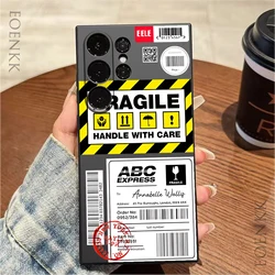 Express Form Tag Pattern Phone Case for Samsung Galaxy Note 10 20 Lite S25 S24 S23 S22 S21 S20 Ultra FE Plus 5G protect Cover