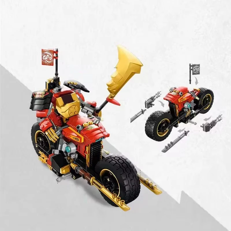 

Creative chariot robot building blocks toy motorcycle Armored Warrior Model puzzle Assembling building blocks Christmas Birthday