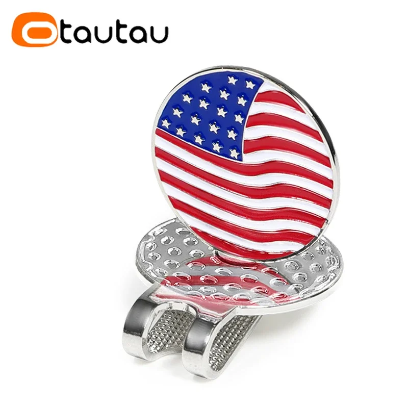 

OTAUTAU, зажим для шляпы с узором, инкрустированные бриллиантами, металлические магнитные зажимы для шляпы, аксессуары для гольфа