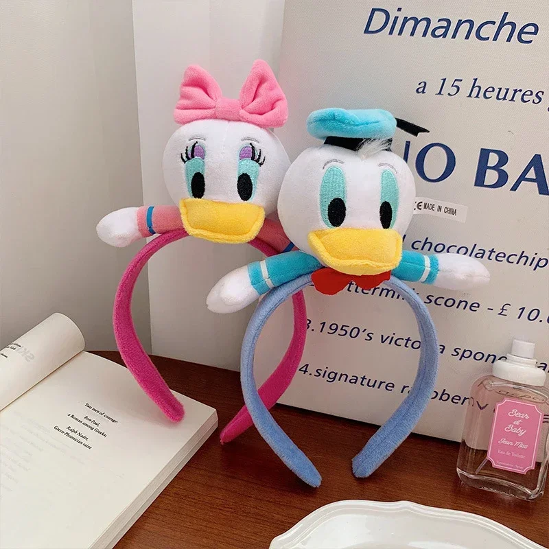 Disney Donald Duck Head Bands Baby Daisy Plush Doll Hair Bands Girls Cartoon Ears Hairband Kids Fall Winter Headband For Women