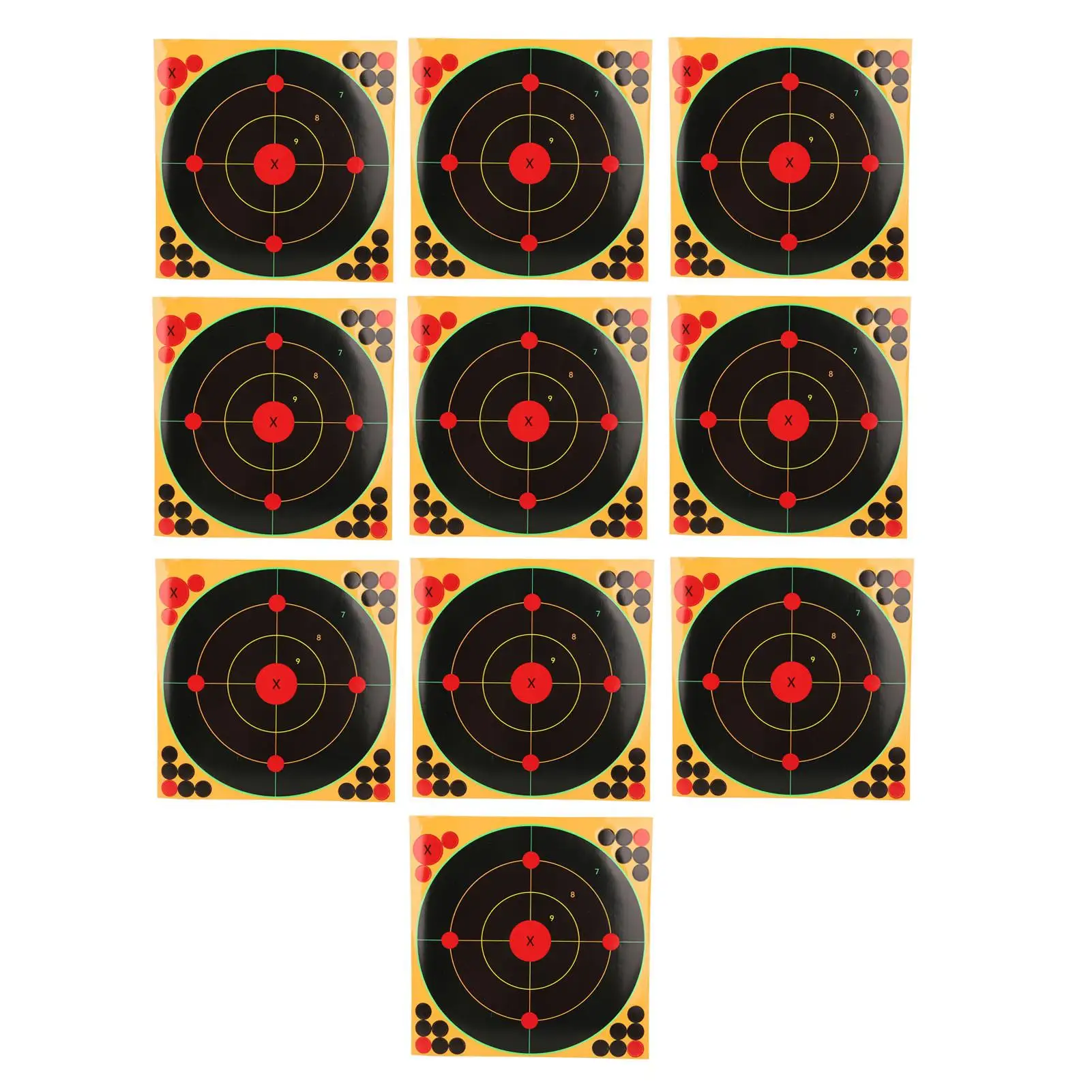 Thickened Non-Reflective Art Paper Targets for archery Practice - Durable Fluorescent Training Sheets