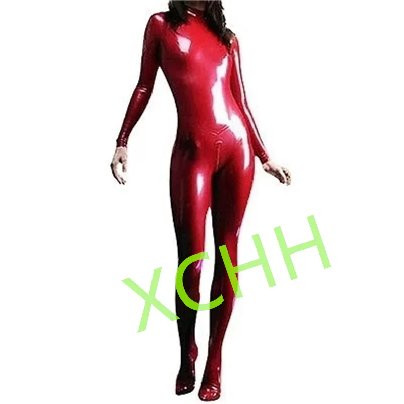 

Latex Catsuit Rubber Bodysuit Jumpsuits with Back Crotch Zip Customized 0.4mm for Women Cosplay Costumes