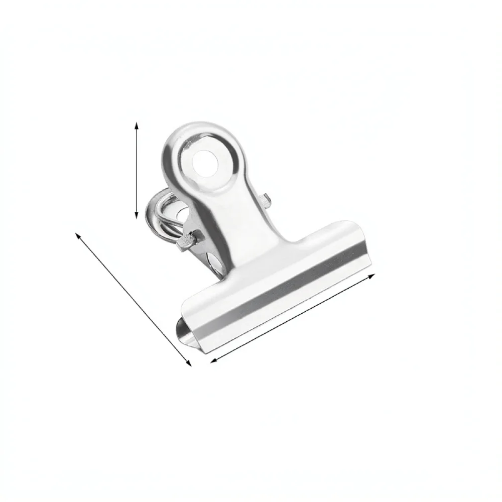 Durable Metal Paper Fasteners Stainless Steel Binder Clips Strong Grip Clamps For Office Home Files Stationery Tool