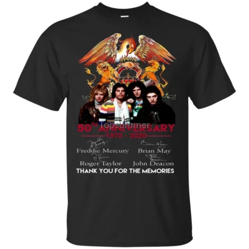 Queen 50Th Anniversary เสื้อยืดผู้ชาย1970-2020เสื้อยืด S-6Xl ผู้ชายผู้หญิง unisex แฟชั่น