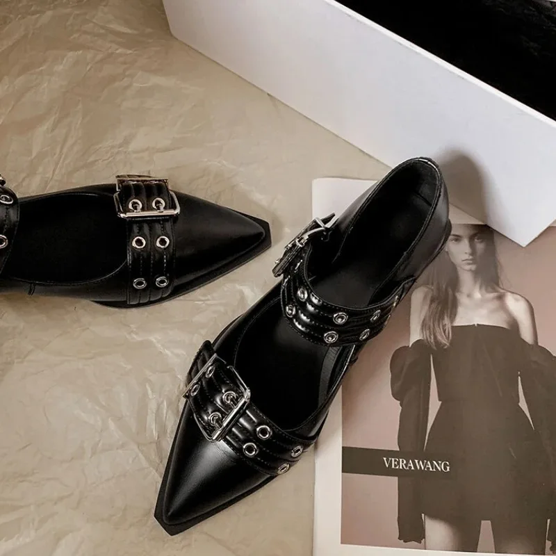 

Women's sandals Designer Luxury women shoes Buckle Fashion Ladies Flats Shoes Mules Slingback Pointed Toe Casual platform Sandal