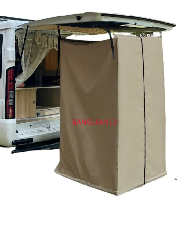 

Open tailgate outdoor shower tent, car camping toilet/mobile changing room/bathroom
