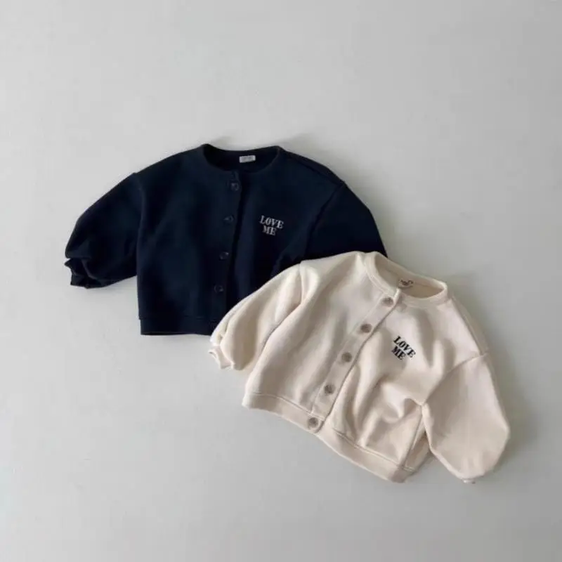 

2025 Autumn New Children Long Sleeve Coat Boys Loose Casual Jacket Kids Girls Letter Cardigan Cotton Infant Toddler Clothes