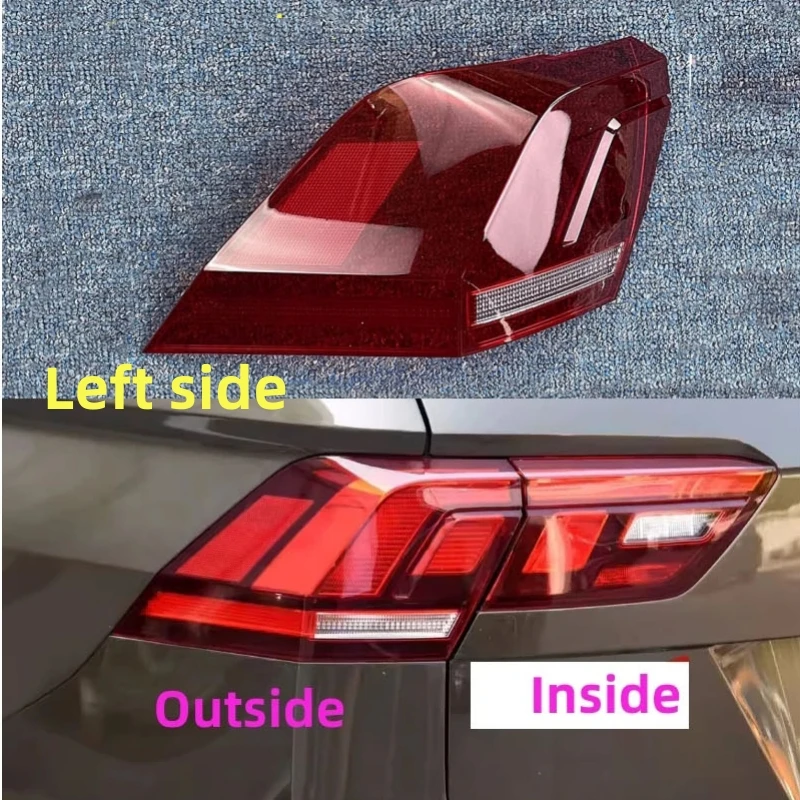 

For Volkswagen VW TIGUAN 2017 2018 Rear Taillight Shell Brake lights Shell Taillight Glass Replacement Auto Rear Shell Cover