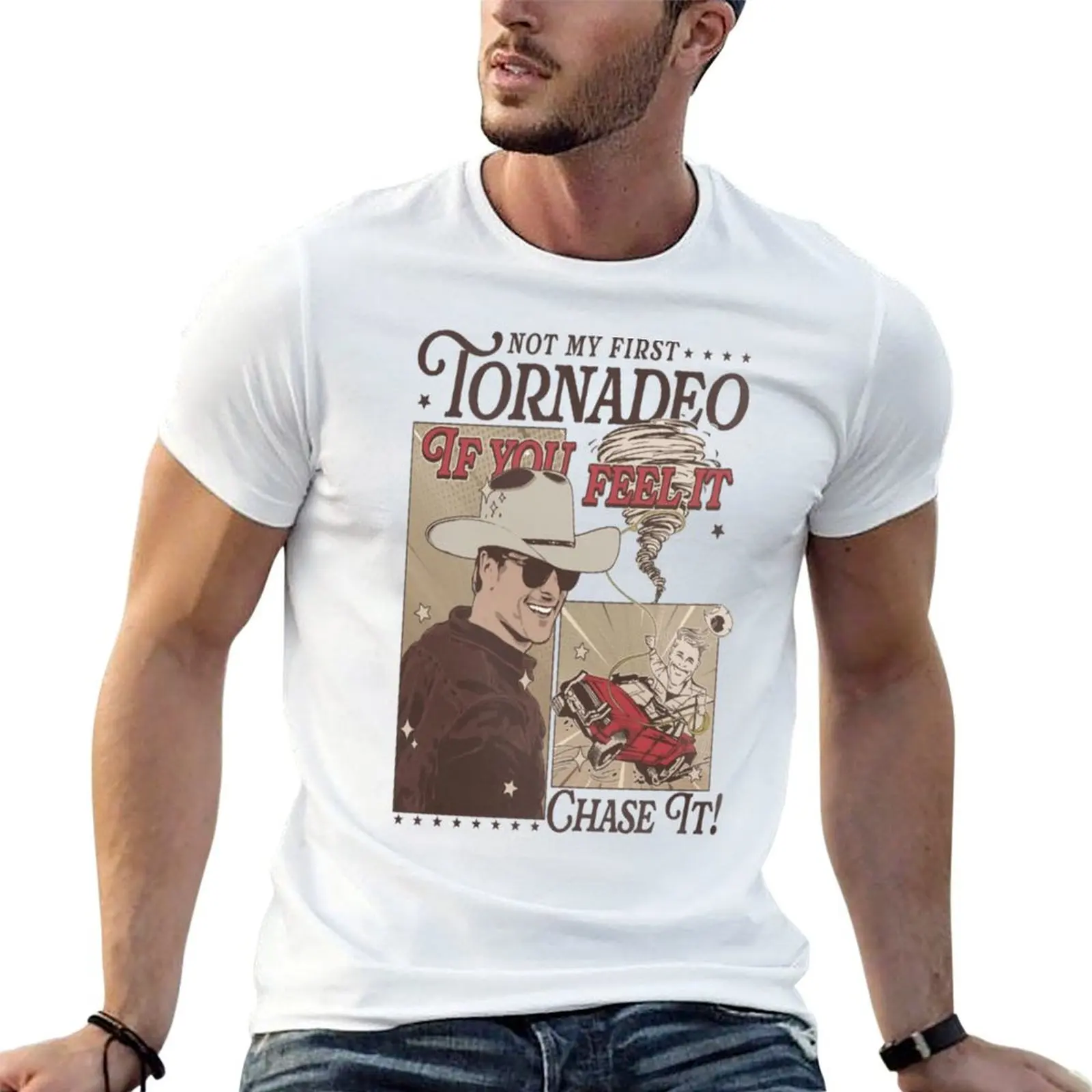 Not My First Tornado T-Shirt Simple Casual Short Sleeve Cotton T-Shirt