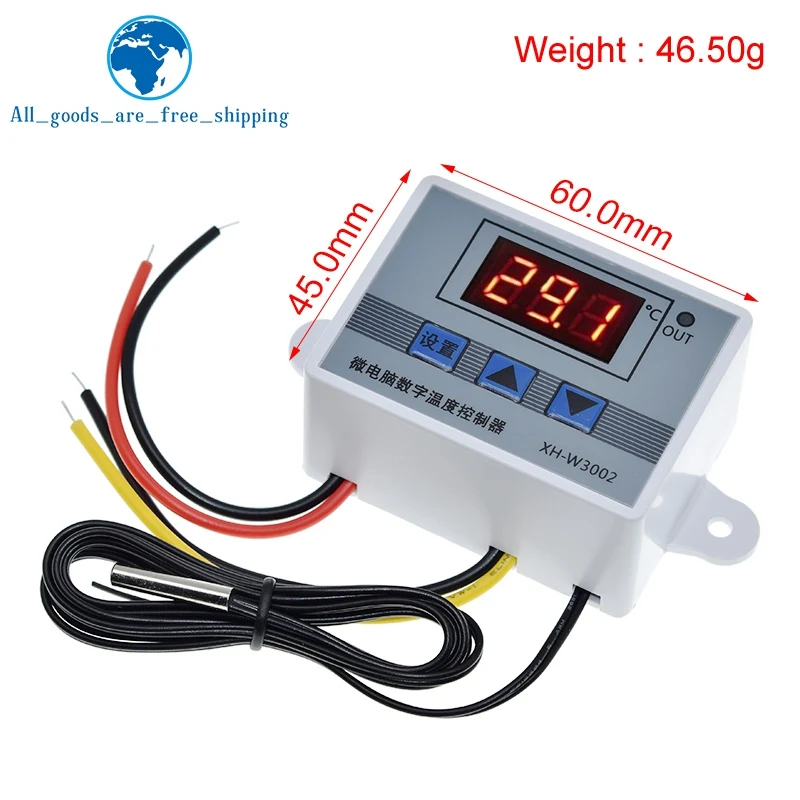 W3002 110V 220V LED Digital Temperature Controller Thermostat Thermoregulator Sensor Meter Fridge Water Heating Cooling