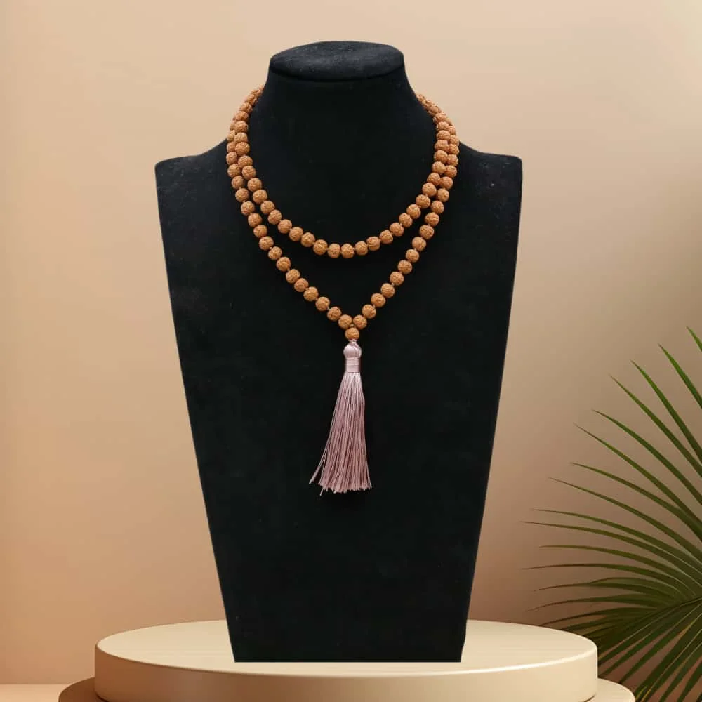 Feito à mão 108 mala rosário 8mm original rudraksha frisado atado japamala colar pulseira meditação yoga bênção jóias