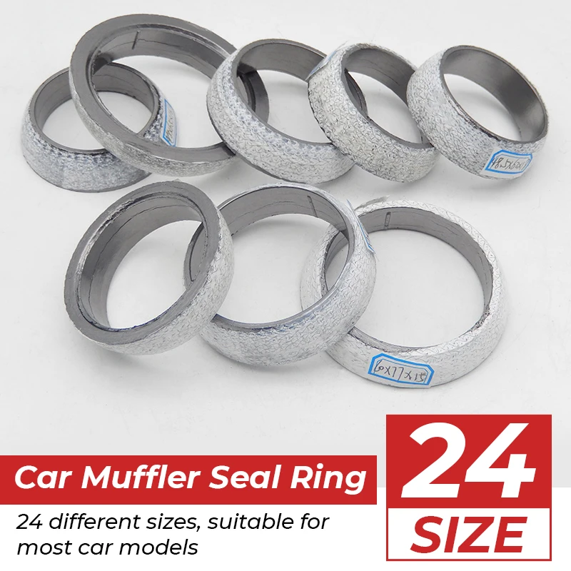 Univers 38mm-75mm Dia Graphite Exhaust Pipe Car Muffler Gasket Seal Ring Exhaust Tail Pipe Flange Donut Gasket Muffler Seal Ring