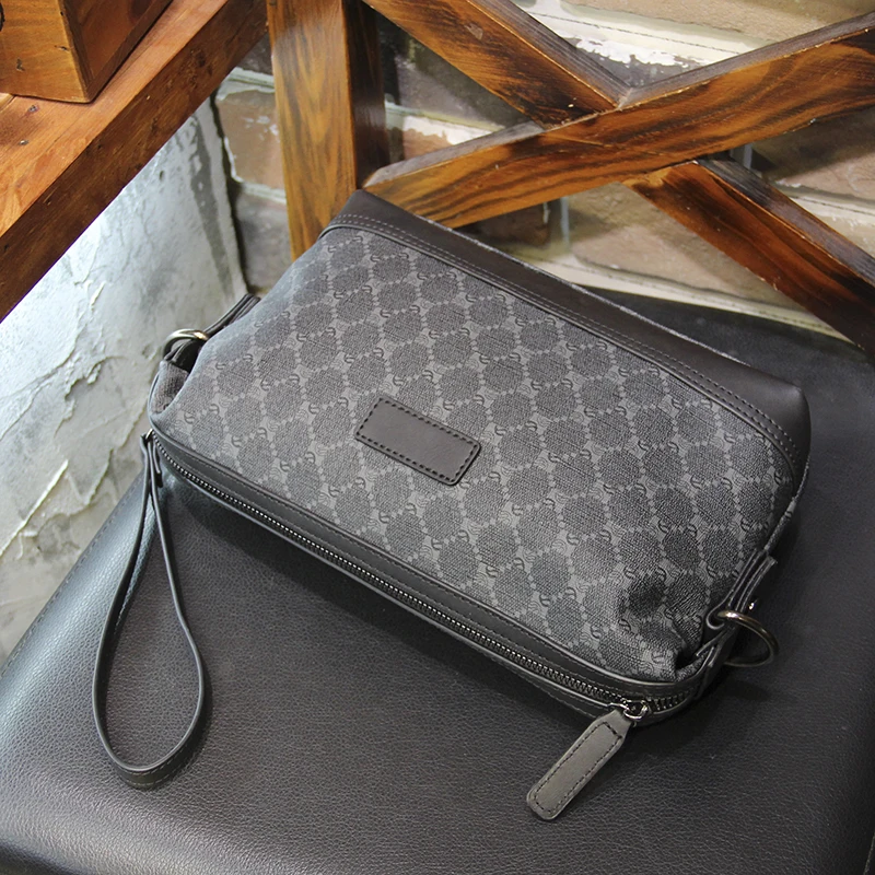 2024 New Men\'s Single-shoulder Casual Business Crossbody Bag Men Clutch Plaid Small Grab Bag