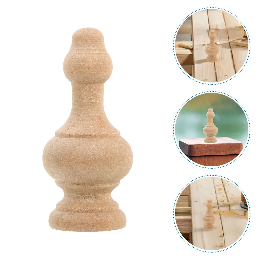 

10pcs Unfinished Solid Wood Decorative Spindles Balusters Roman Column Design Sturdy Natural Grain For Staircases Balcony Garden