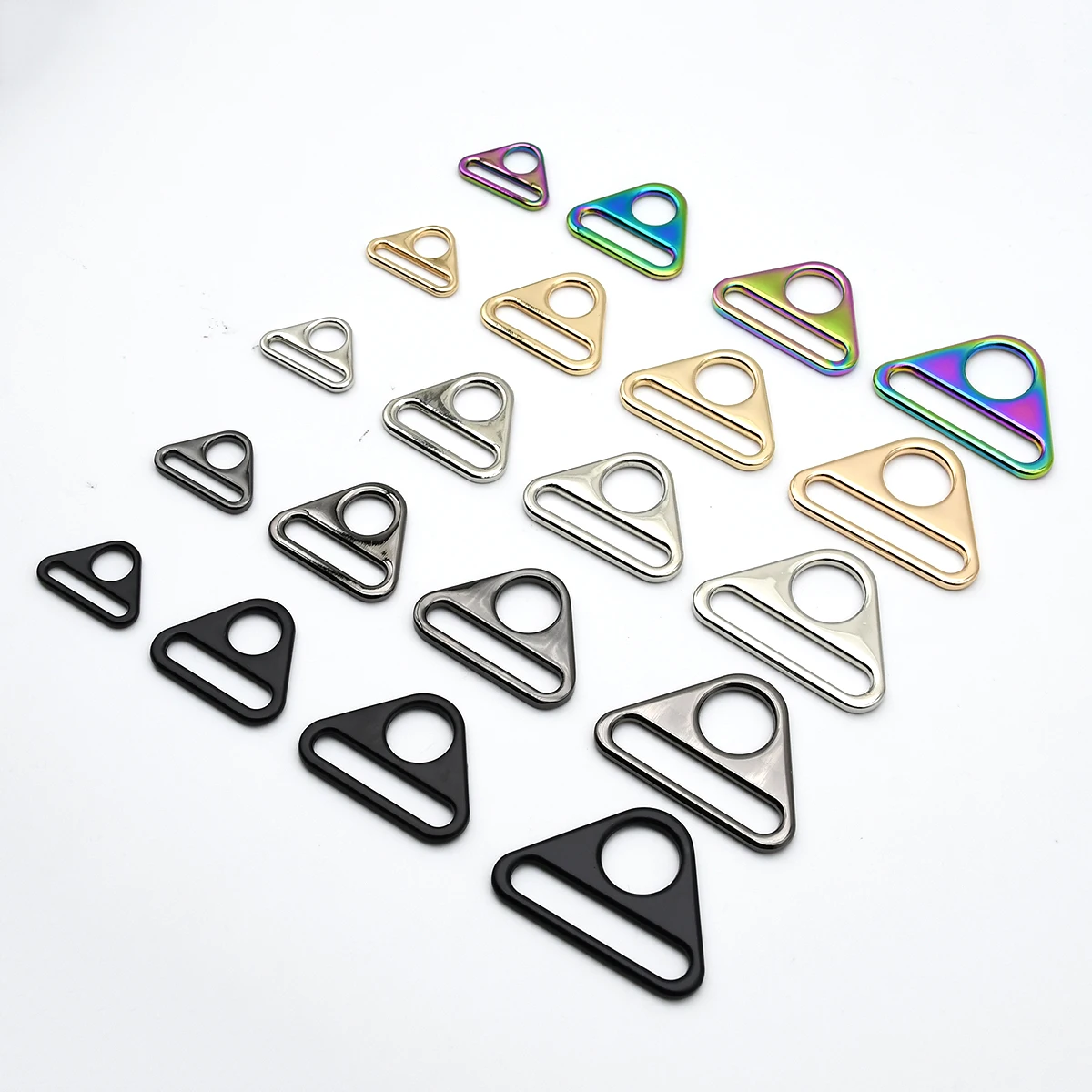 

5 шт., металлические треугольные кольца, пряжки, регулятор ремня для сумки, кожаная сумка, детали рюкзака, ремень для багажа, аксессуары для фурнитуры «сделай сам»