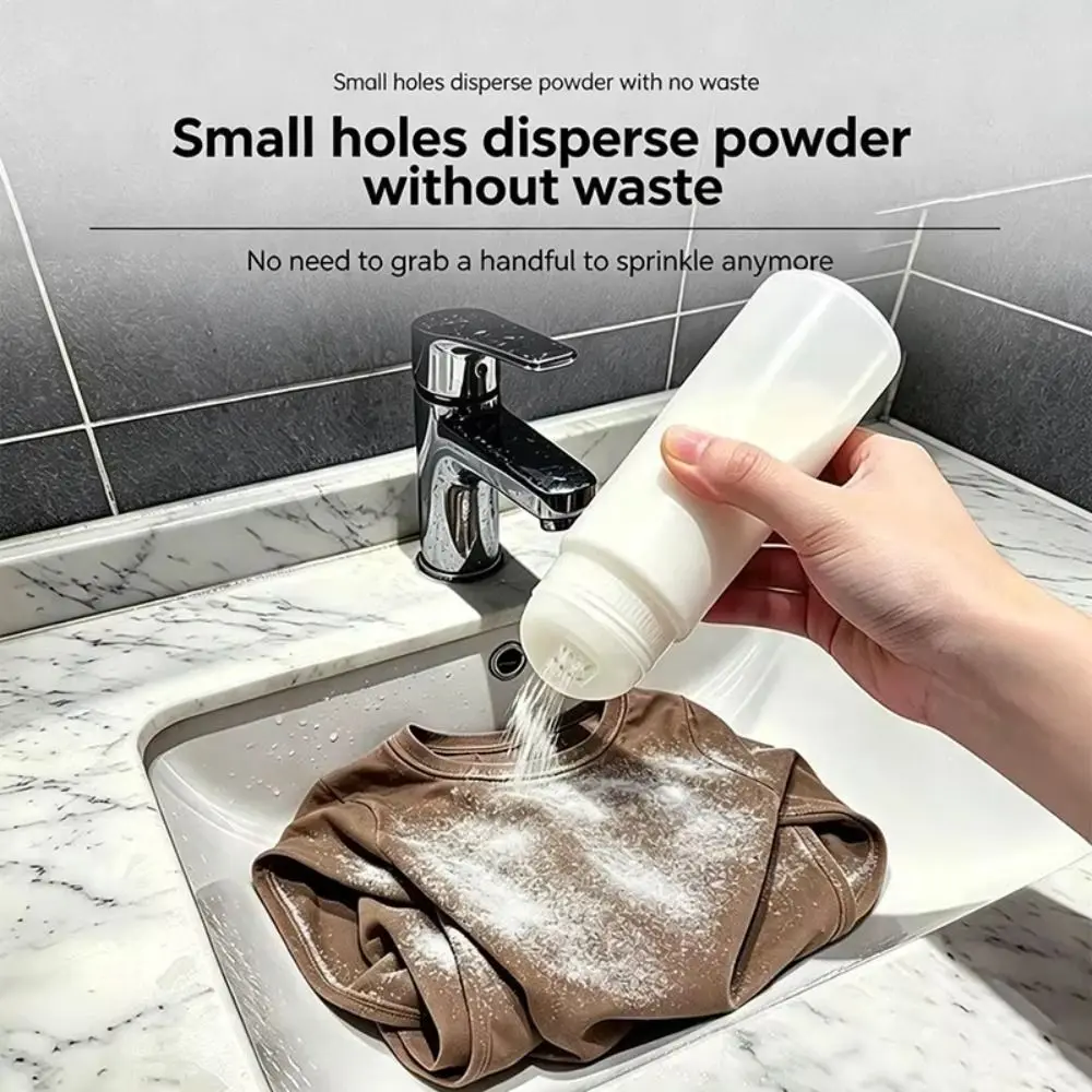 Sealed Laundry Powder Dispenser Bottle With Hole Lid Moisture-proof Detergent Shaker Bottle Clear Refillable